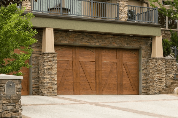 garage doors wood slat appearance